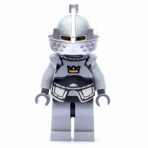Minifigurka Knight - Light Bluish Grey Armour with Crown