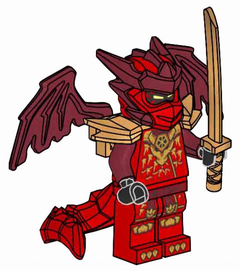 Zestaw LEGO Kai - Draconus Form (Ninjago)
