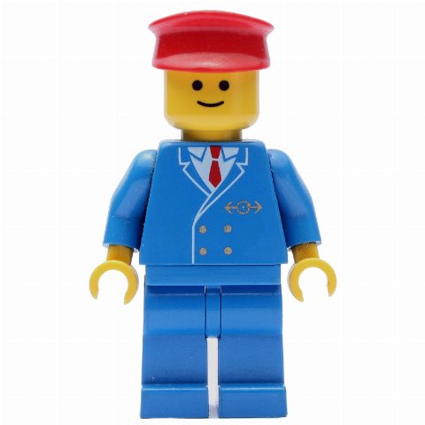 Minifigurka Conductor - Blue Jacket, Blue Legs, Red Hat
