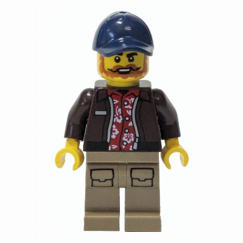 Minifigurka Captain Nautilus, Dark Brown Jacket, Dark Tan Legs, Dark Blue Cap