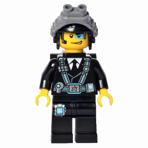 Minifigurka Agent Curtis Bolt with Neck Bracket and Goggles