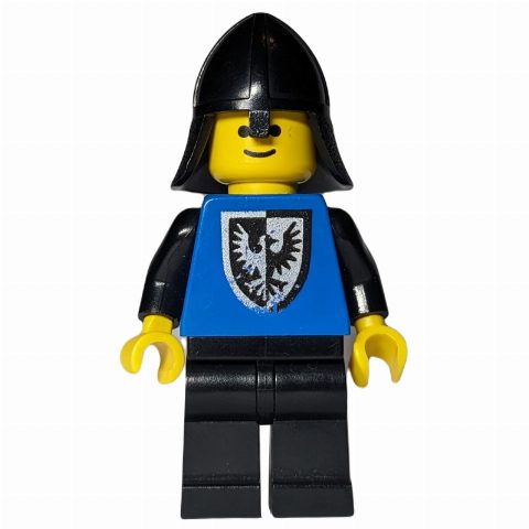 Minifigurka Knight (Black Falcon) - Black Legs, Black Hips, Rounded Shield, Neck-Protector, 3626b