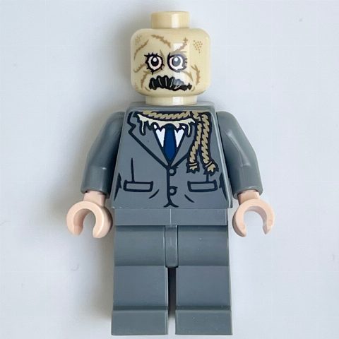 Minifigurka Scarecrow, Dark Bluish Gray Suit