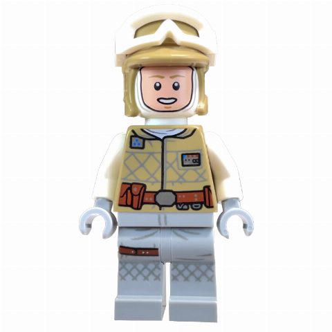 Minifigurka Luke Skywalker, Hoth Outfit, Tan Hat, Printed Light Bluish Gray Legs