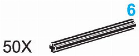 Zestaw LEGO® 6-Stud Axles (Pack of 50) (Educational and Dacta)