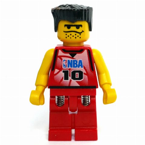 Minifigurka Basketball Player, Red  Torso, Red Legs #10