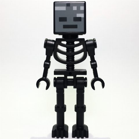 Minifigurka Wither Skeleton, Square Skull, Straight Arms (78132 Torso)