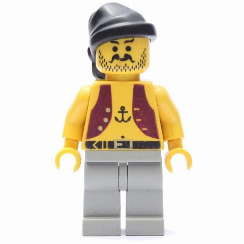 Minifigurka Pirate - Anchor Tattoo, Light Gray Legs, Black Bandana