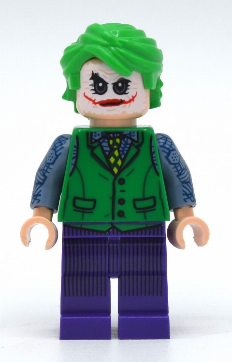 Minifigurka The Joker with Green Vest and White Face Make-up (Dark Knight Trilogy)