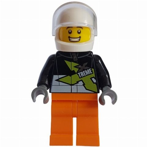 Minifigurka Stunt Driver with Lime X