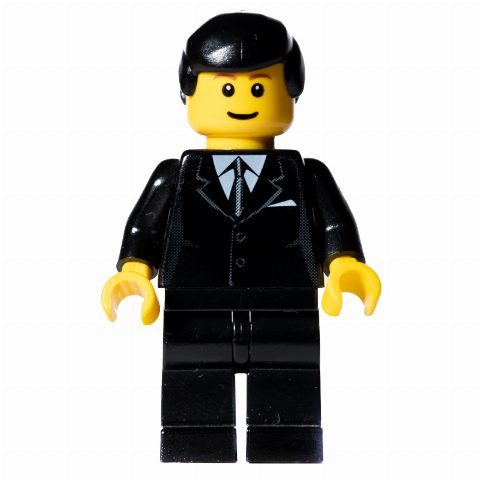 Minifigurka Black Tuxedo, Black Hair