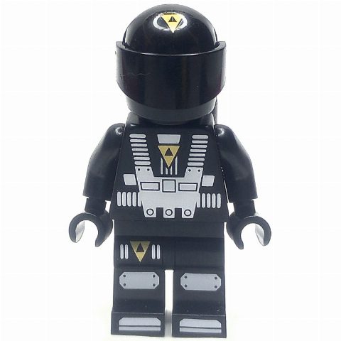 Minifigurka Blacktron I - Rerelease, Gold Logos