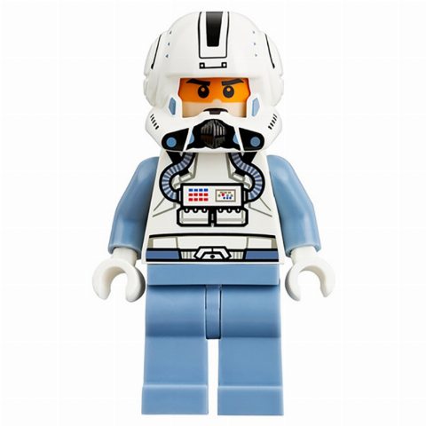 Minifigurka Clone Pilot, Open Helmet with Black Markings