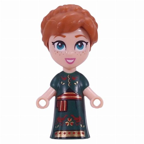 Minifigurka Anna - Microdoll, Dark Green Dress