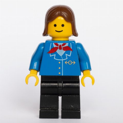 Minifigurka Train Worker - Blue Jacket, Black Legs, Female