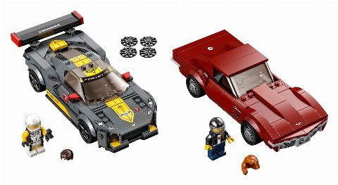Zestaw LEGO Chevrolet Corvette C8.R Race Car and 1969 Chevrolet Corvette (Speed Champions)