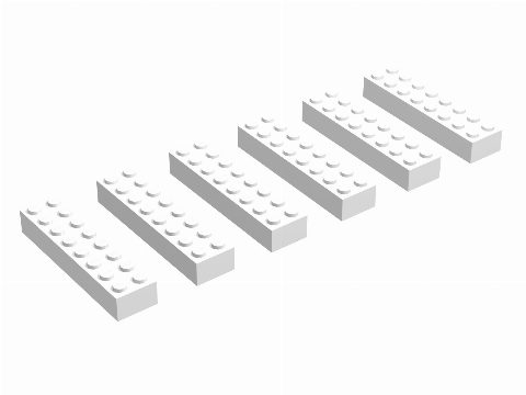 Zestaw LEGO® 2 x 8 Bricks, White (EUR/UK/AUS) (System)
