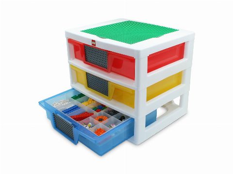 Zestaw LEGO® 3-Drawer Storage (White - Red/Yellow/Blue) (Gear)