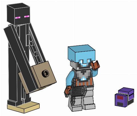 Zestaw LEGO Space Sentinel, Enderman and Endermite (Minecraft)