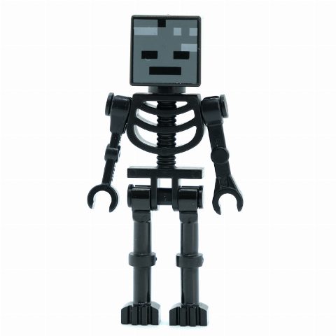 Minifigurka Wither Skeleton, Square Skull, Straight Arms (60115 Torso)