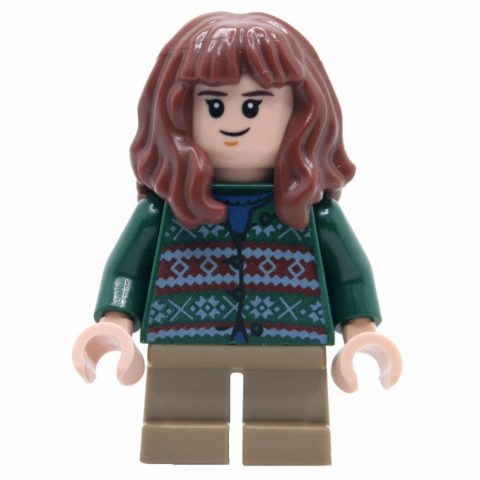 Minifigurka Hermione Granger, Dark Green Sweater, Short Dark Tan Legs
