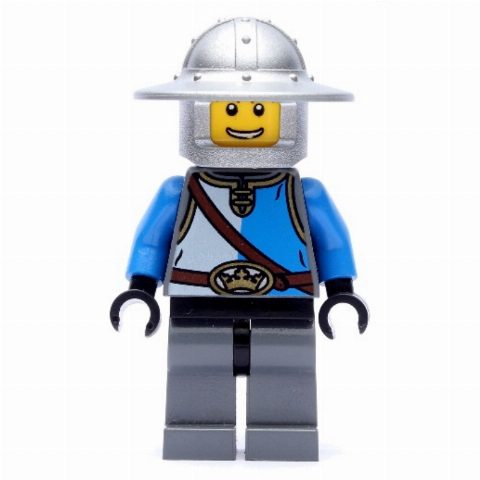 Minifigurka Knight, Blue, Wide Brim Helmet