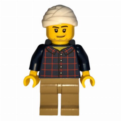 Minifigurka Charlie Glitche, Dark Blue Torso, Dark Tan Legs, White Bandages on Head