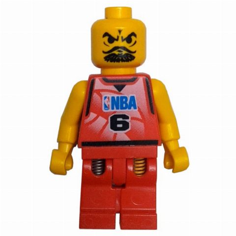 Minifigurka Basketball Player, Red  Torso, Red Legs #6