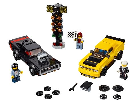 Zestaw LEGO® 2018 Dodge Challenger SRT Demon and 1970 Dodge Charger R/T (Speed Champions)