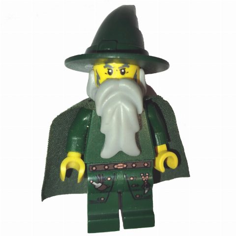 Minifigurka Wizard (Kingdoms) - Dark Green, Cape