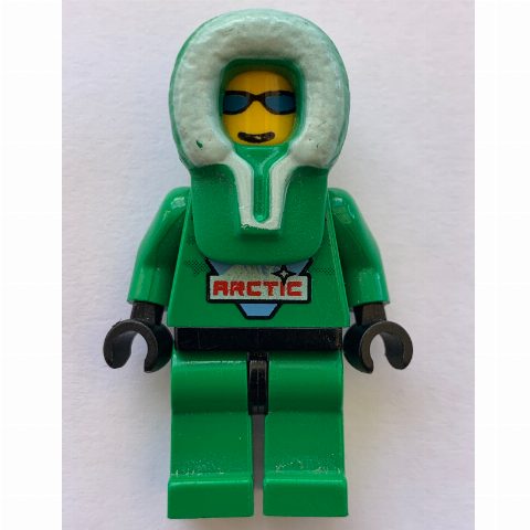Minifigurka Arctic Crew, Green, Hood