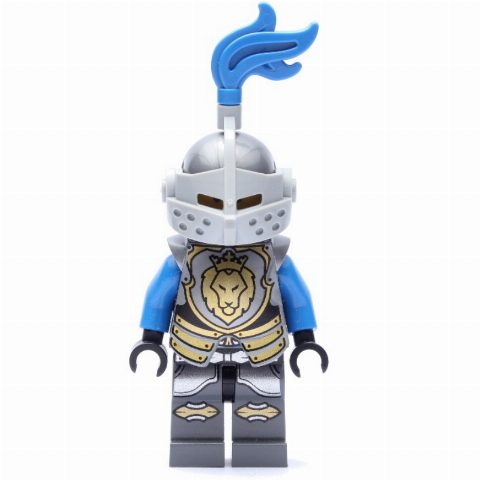 Minifigurka Knight, Blue, Armor, Helmet with Visor and Blue Plume
