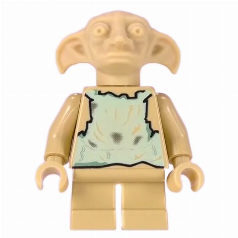 Minifigurka Dobby, Sand Green Vest, Unprinted Head