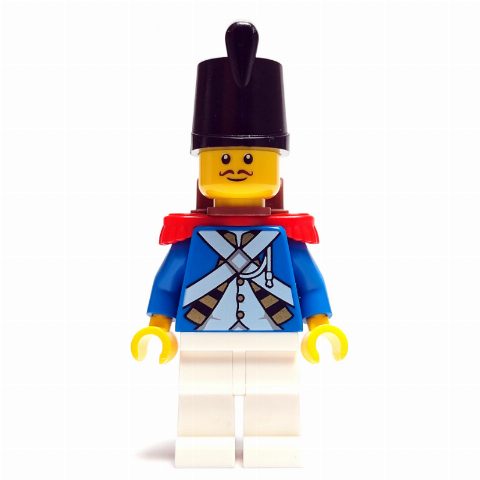 Minifigurka Soldier (Bluecoat) - Backpack, Red Epaulette, Black Moustache