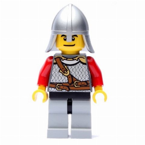 Minifigurka Lion Knight, Helmet, Scared / Smile