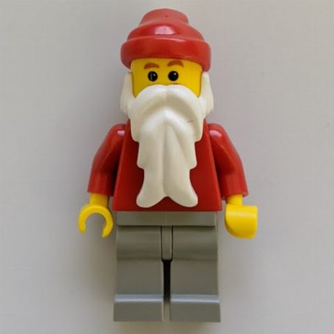 Minifigurka Santa, Plain Red with Light Bluish Gray Legs