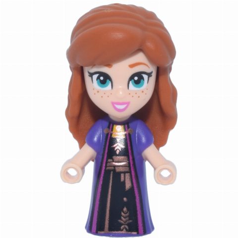 Minifigurka Anna - Microdoll, Dark Purple Dress