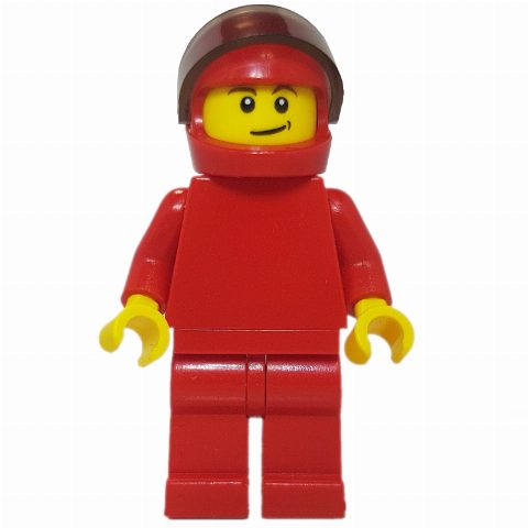 Minifigurka Pit Crew, Red Torso, Red Legs, Red Helmet, Ferrari