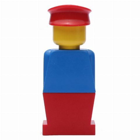 Minifigurka LEGOLAND Blue Torso, Red Legs, Red Hat