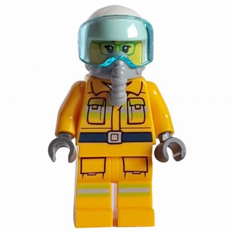 Minifigurka Freya McCloud - Pilot, Orange Torso, Orange Legs, White Helmet, Breathing Apparatus