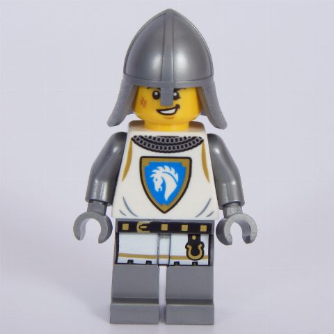 Minifigurka Knight, White Tunic, Helmet