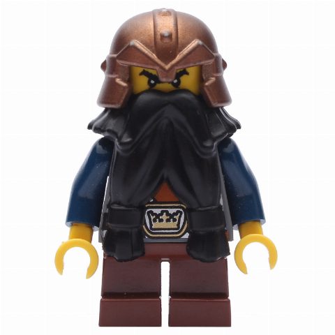 Minifigurka Dwarf, Black Beard, Copper Helmet