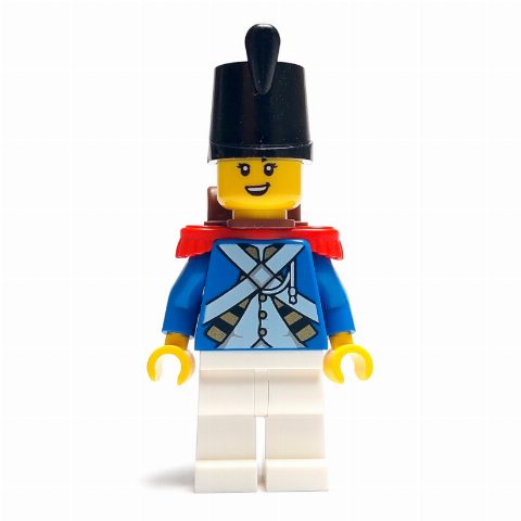 Minifigurka Soldier (Bluecoat) - Backpack, Red Epaulette, Female