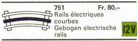 Zestaw LEGO® 8 Curved 12V Conducting Rails (Train)