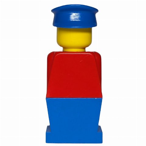 Minifigurka LEGOLAND Red Torso, Blue Legs, Blue Hat