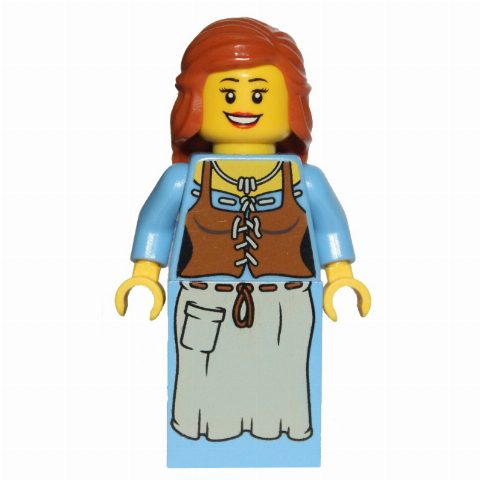 Minifigurka Maiden (Kingdoms) - Dark Orange Hair