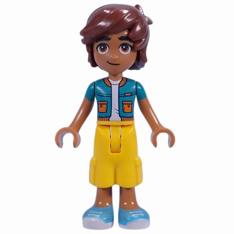 Minifigurka Leo - Dark Turquoise Jacket, Yellow Shorts