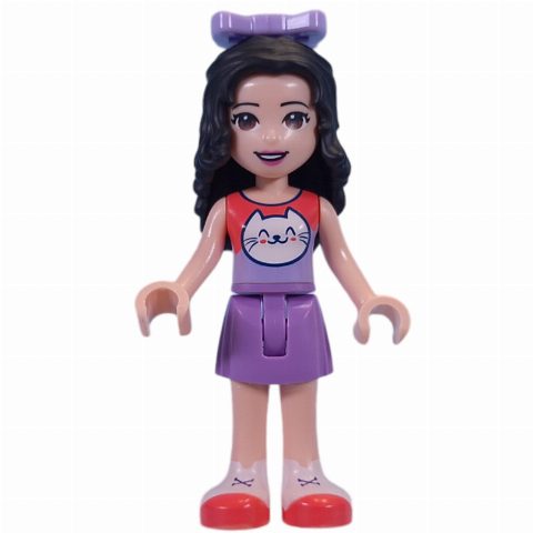 Minifigurka Emma - Coral Top, Medium Lavender Skirt, Bow