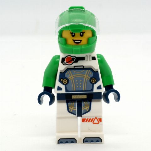 Minifigurka Astronaut, White Spacesuit, Bright Green Helmet