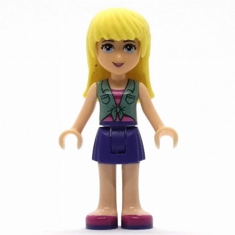 Minifigurka Stephanie - Sand Green Vest, Dark Purple Skirt